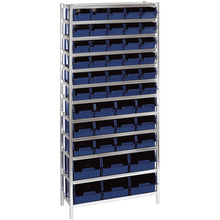 raaco sortimentsreol stål/plast 200 x 92 x 34 cm